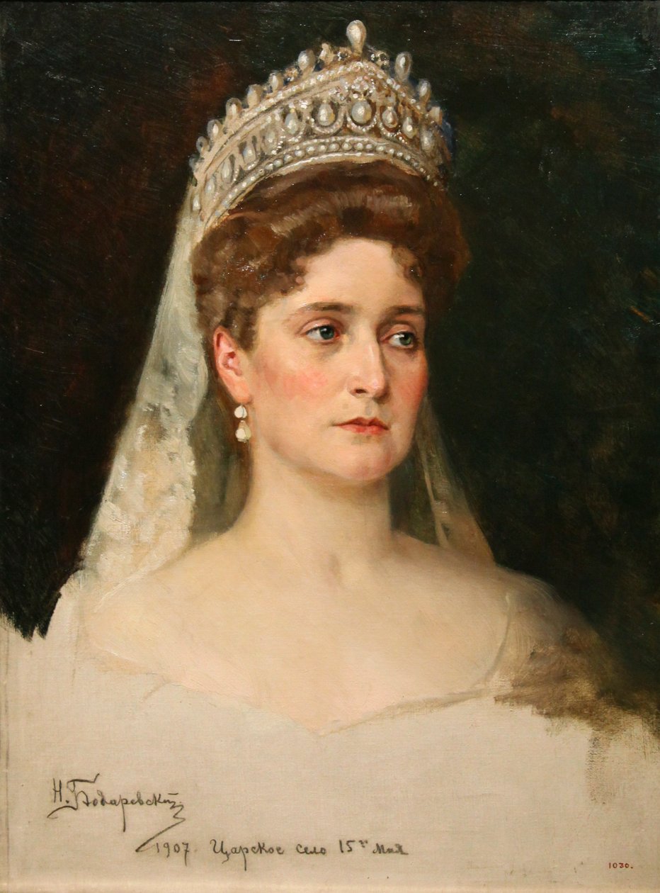 „Portret cesarzowej Aleksandry Fiodorowny”, 1907 autorstwa Nikolai Bodarevsky