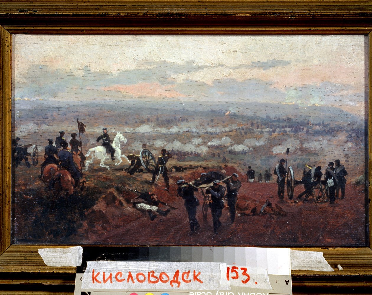 Atak na zielone wzgórza - odcinek z wojny krymskiej (1853-1856) - Obraz Nikołaja Dmitriewicza Dmitrieva Dmitrieva Orenbourgsky