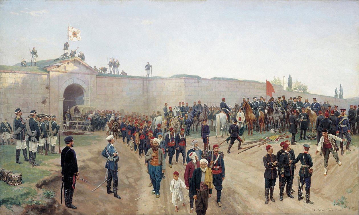 Kapitulacja turecka pod Nikopolem 4 czerwca 1877 r., 1883 r. autorstwa Nikolai Dmitrievich Dmitriev Orenburgsky