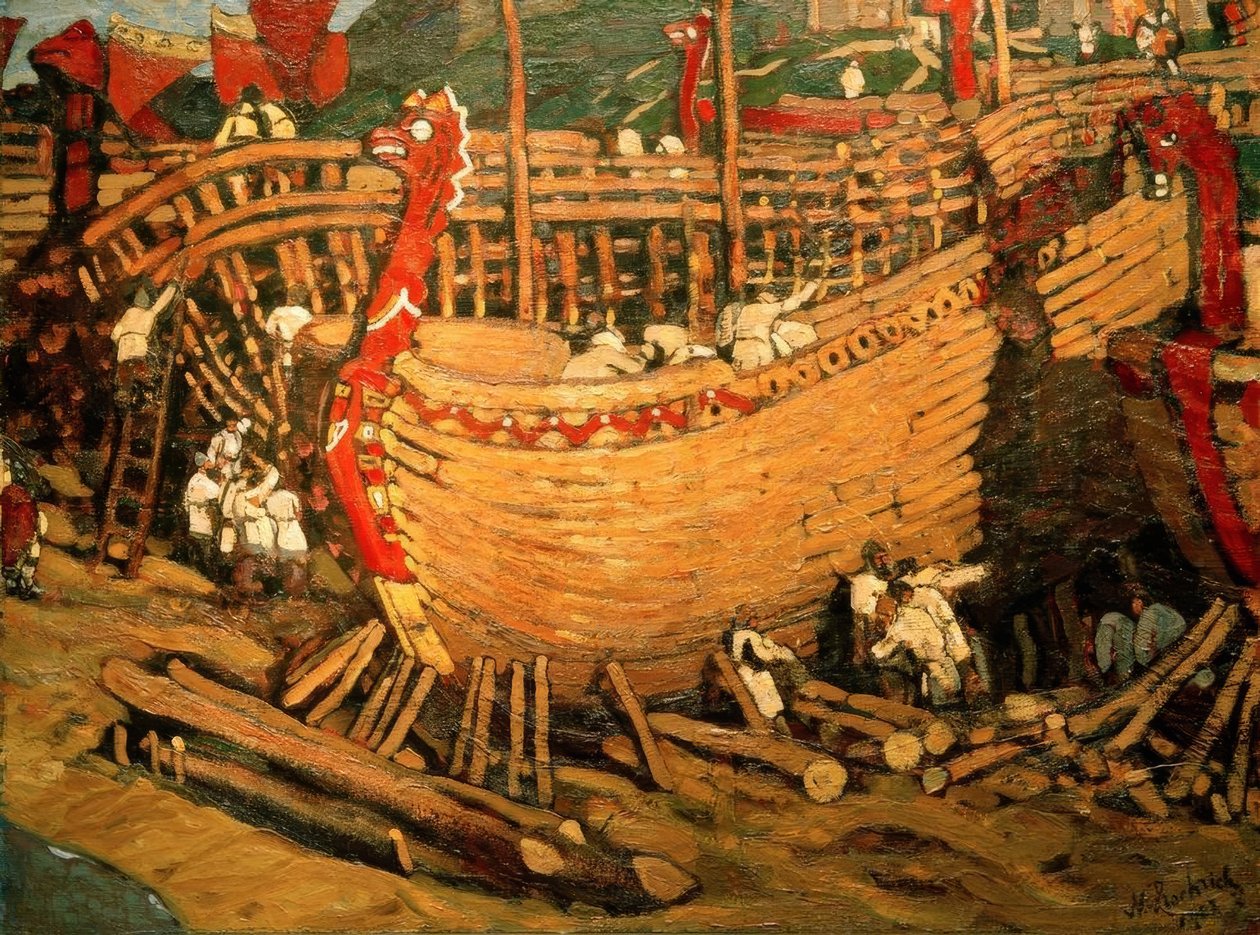 Budowa statków autorstwa Nikolai Konstantinowitsch Roerich