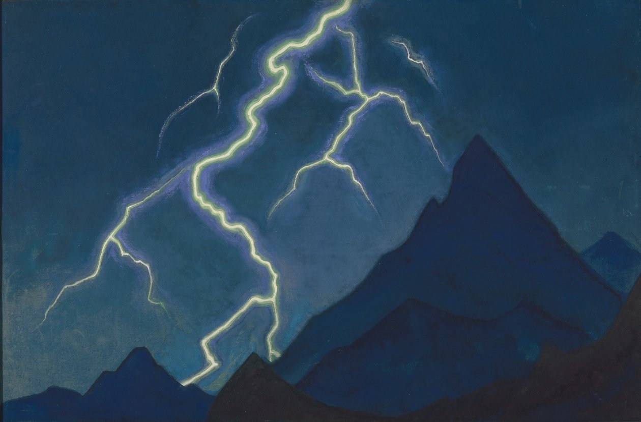 Wezwanie Nieba. Błyskawica, 1935-1936 autorstwa Nikolai Konstantinowitsch Roerich