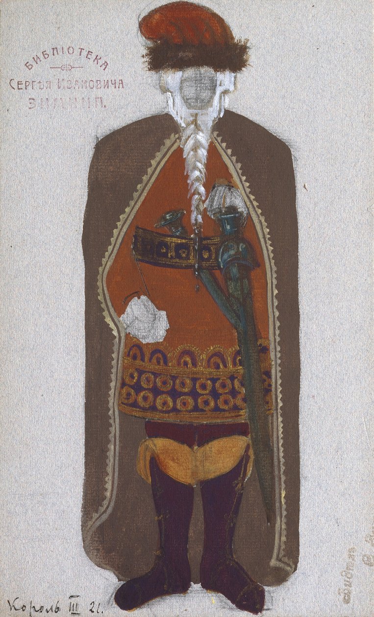Król Marka. Projekt kostiumu do opery Tristan i Izolda R. Wagnera, 1912 autorstwa Nikolai Konstantinowitsch Roerich