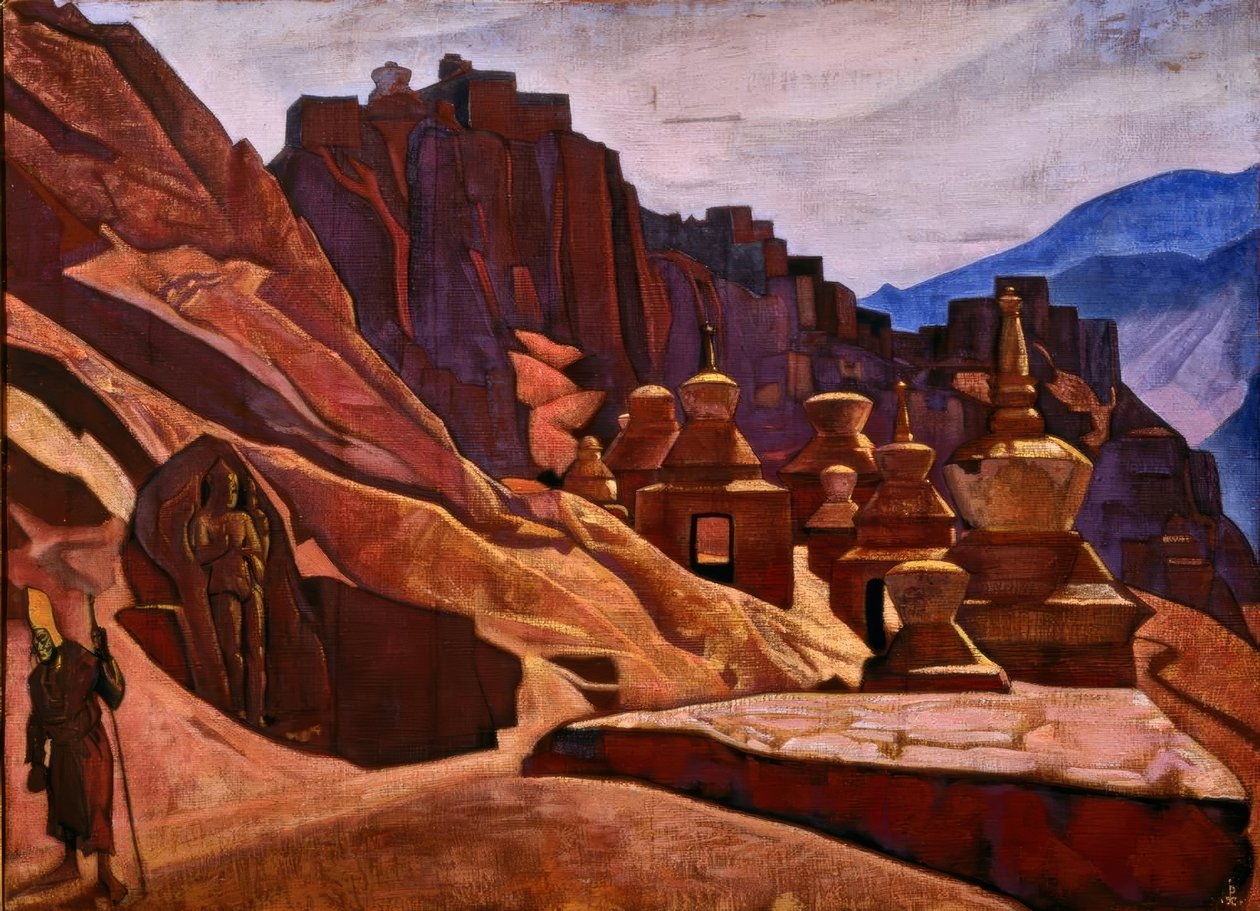 Klasztor lamów Bonpo w Tybecie autorstwa Nikolai Konstantinowitsch Roerich