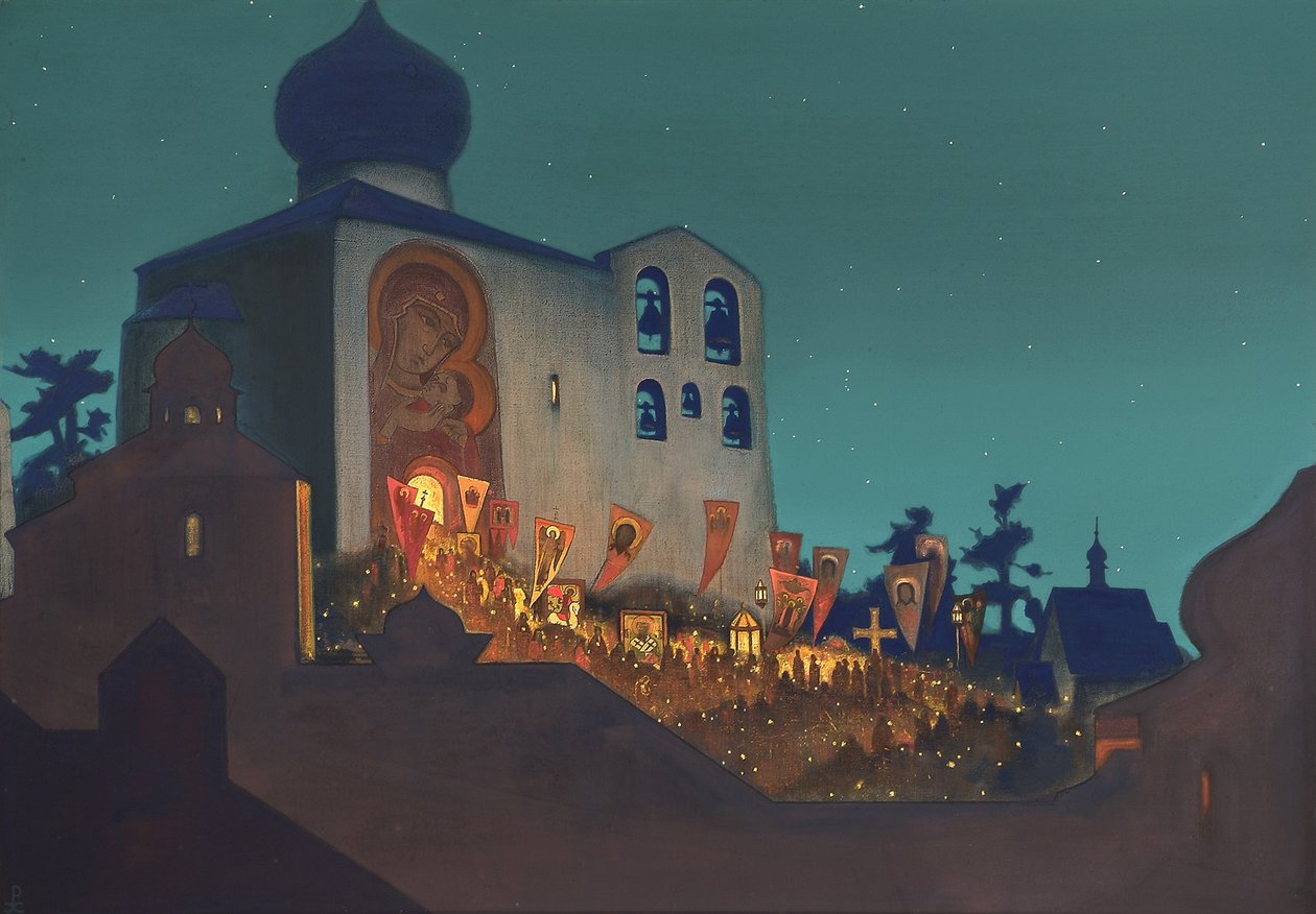 Rosyjska Wielkanoc, 1924 autorstwa Nikolai Konstantinowitsch Roerich