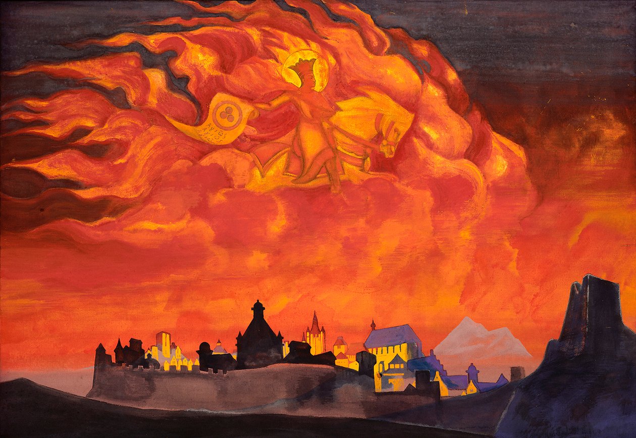 Sophia - Mądrość Wszechmogącego Santa Protectrix, 1932. autorstwa Nikolai Konstantinowitsch Roerich