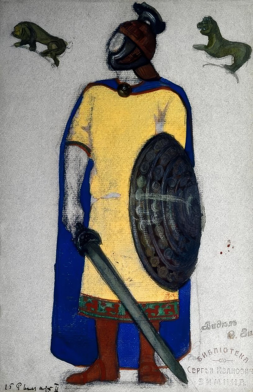 Wagner / Tristan und. Izolda / Figurka / Roerich autorstwa Nikolai Konstantinowitsch Roerich