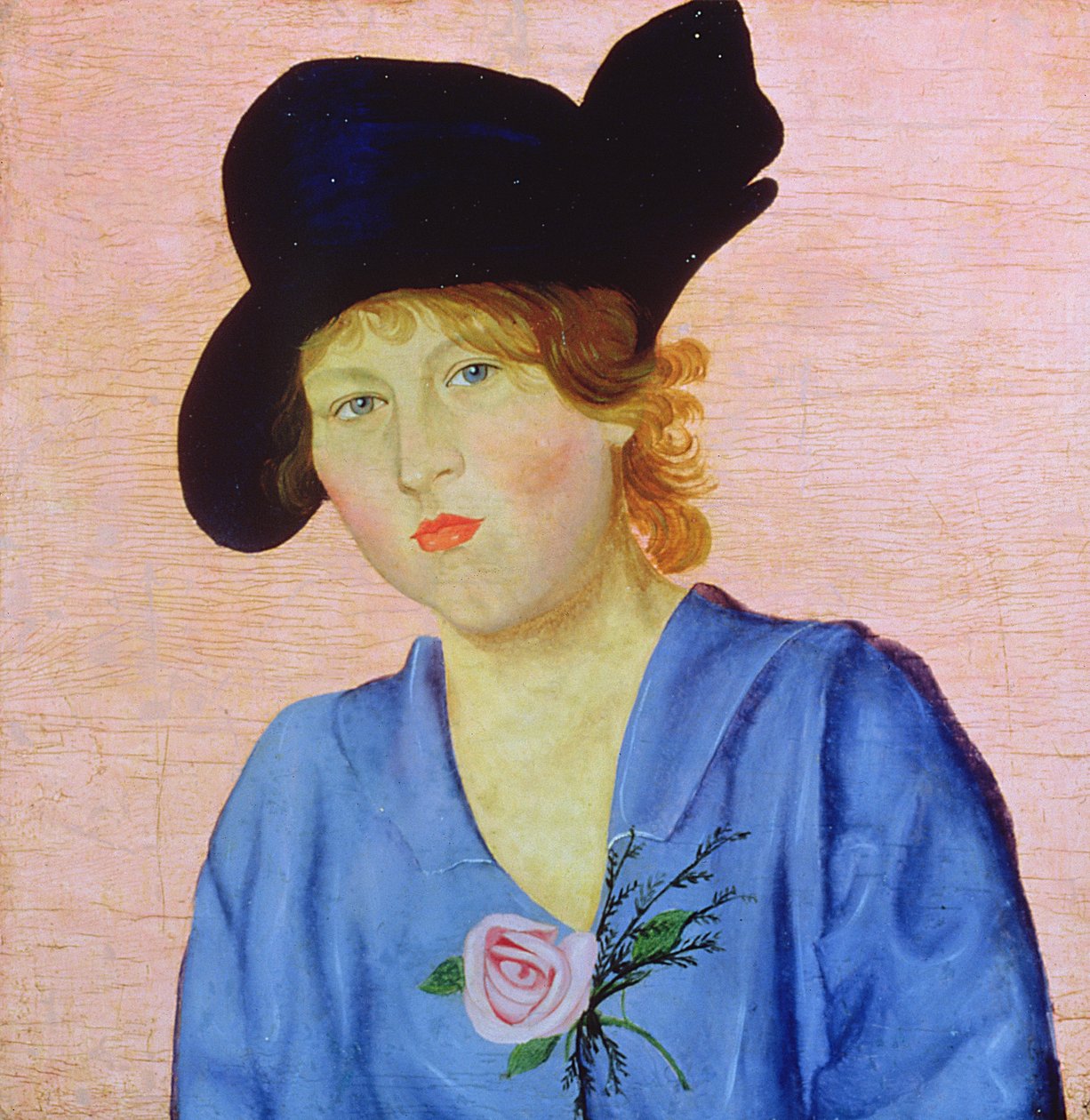 Portret kobiety w niebieskim stroju autorstwa Nikolai Nikolaevich Popov
