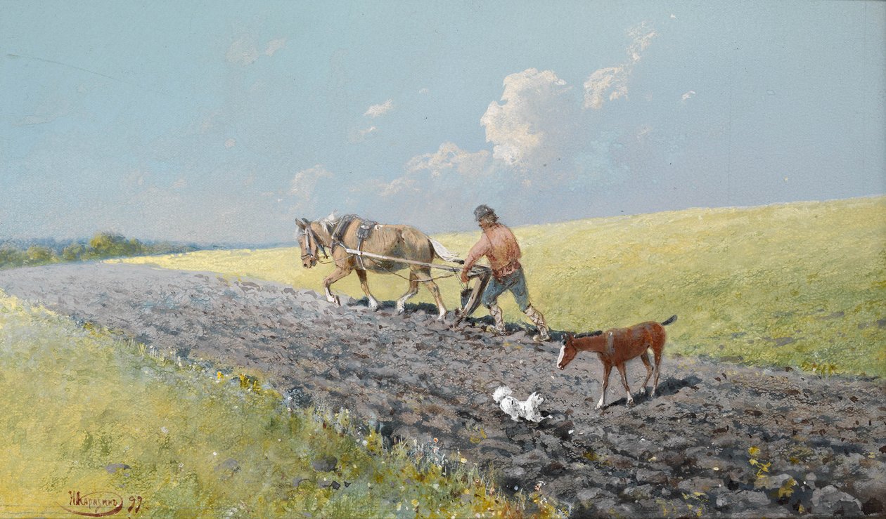 Orka pola, 1899 autorstwa Nikolai Nikolayevich Karasin