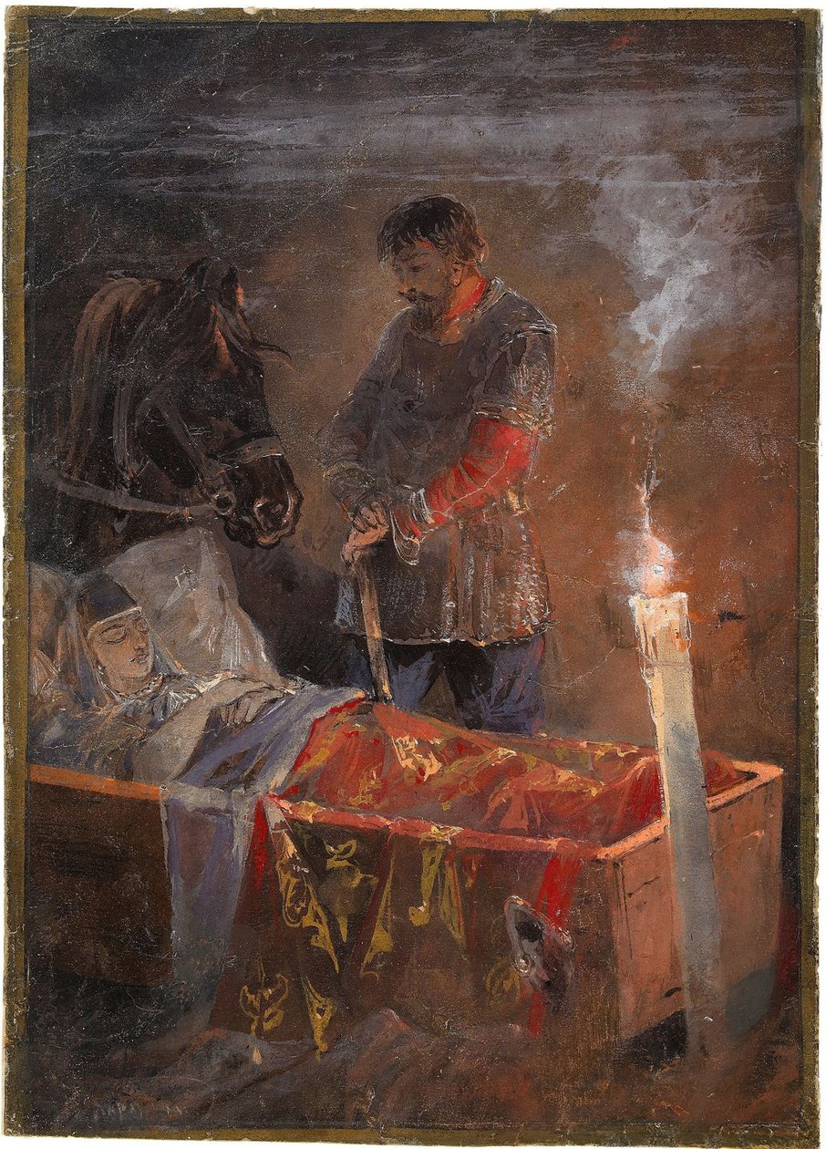 Śpiąca Królewna, 1889 autorstwa Nikolai Nikolayevich Karasin