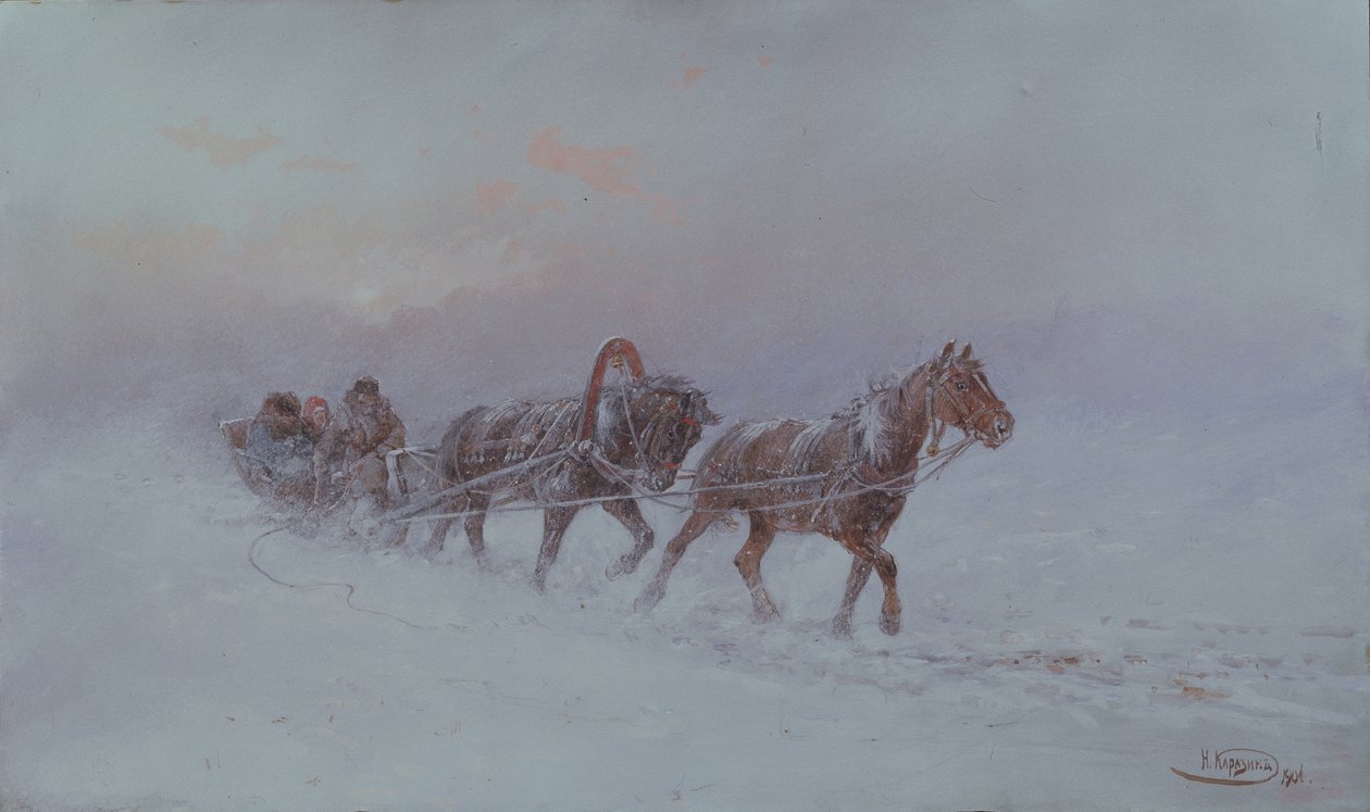 Burza śnieżna, 1901 autorstwa Nikolai Nikolayevich Karasin
