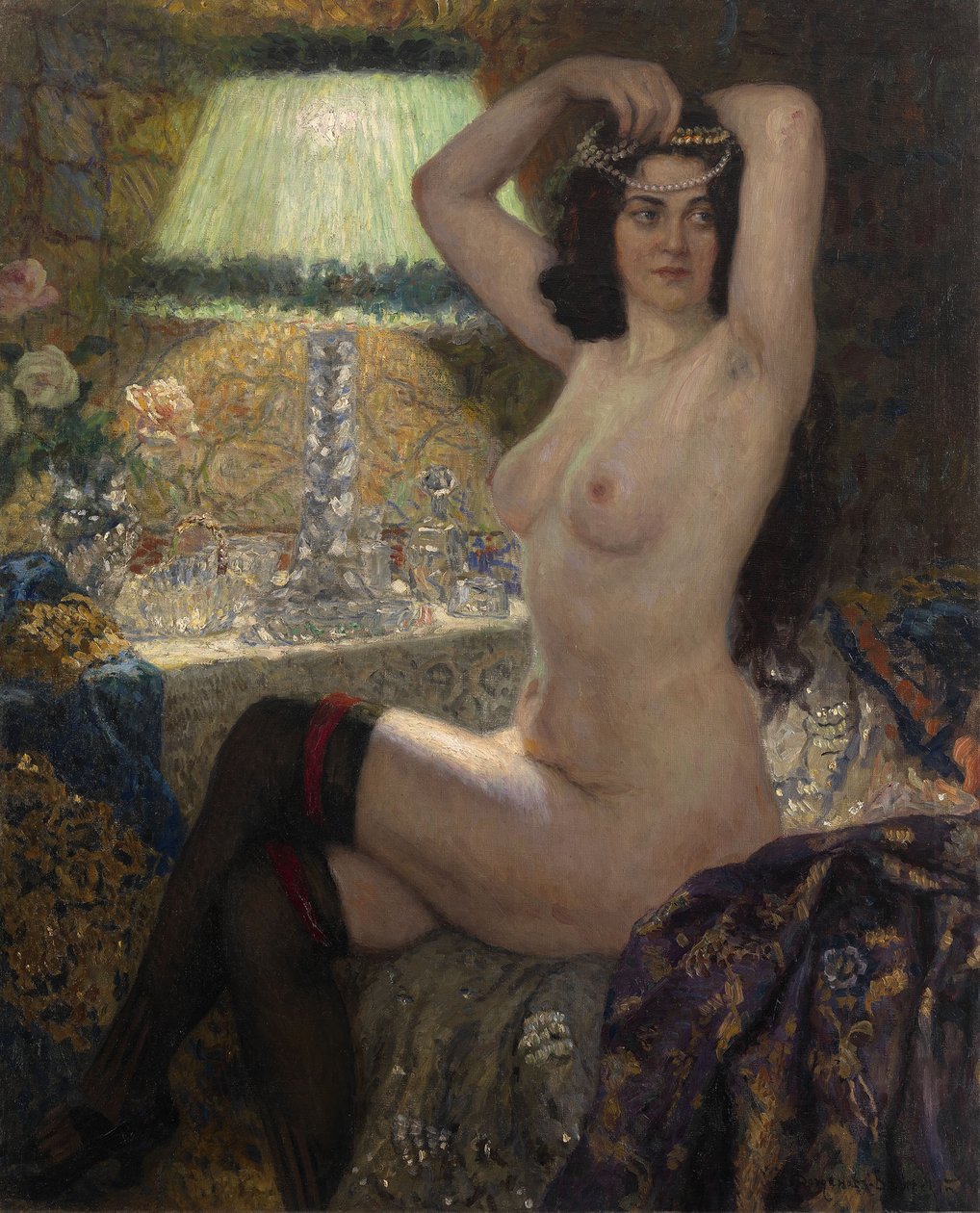 Przy zielonej lampie autorstwa Nikolai Petrovich Bogdanov Belsky