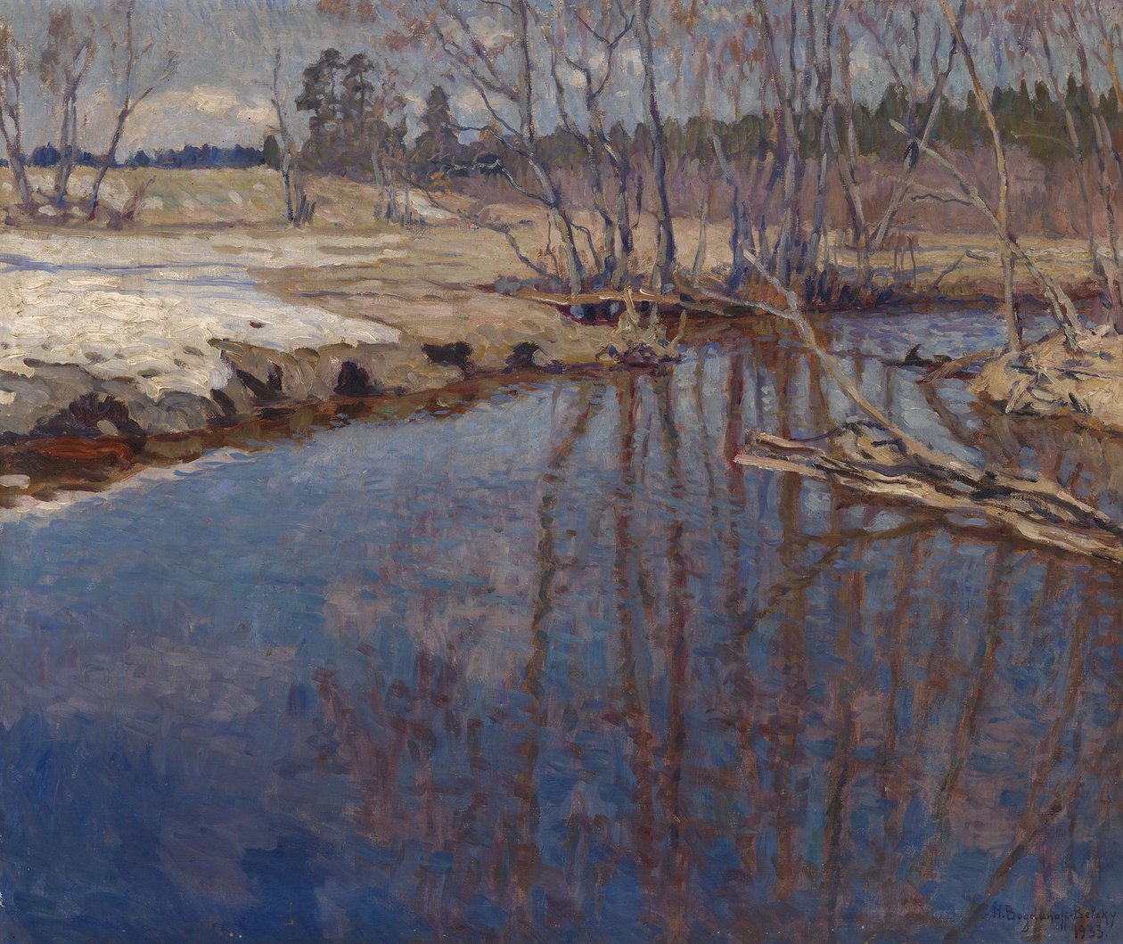 Woda roztopowa, 1933 autorstwa Nikolai Petrovich Bogdanov Belsky