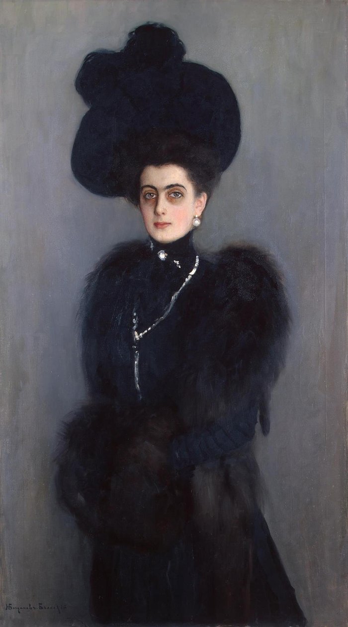 Portret hrabiny Marii Pawłowny Abamelik-Łazariewej 1876-1955, z domu Demidowa, księżna San Donato autorstwa Nikolai Petrovich Bogdanov Belsky