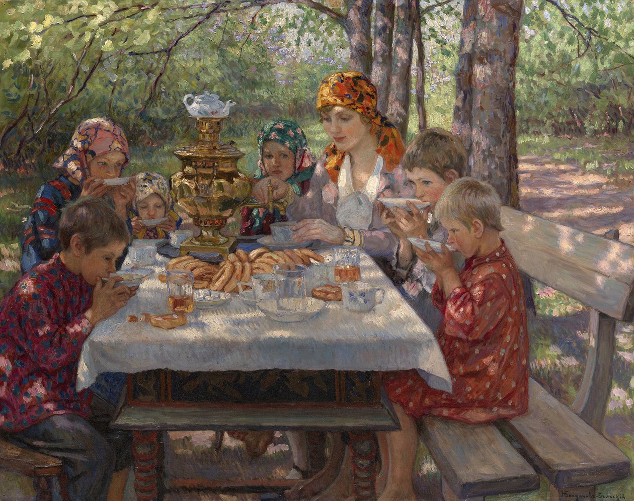 Nauczyciele Goście autorstwa Nikolai Petrovich Bogdanov Belsky