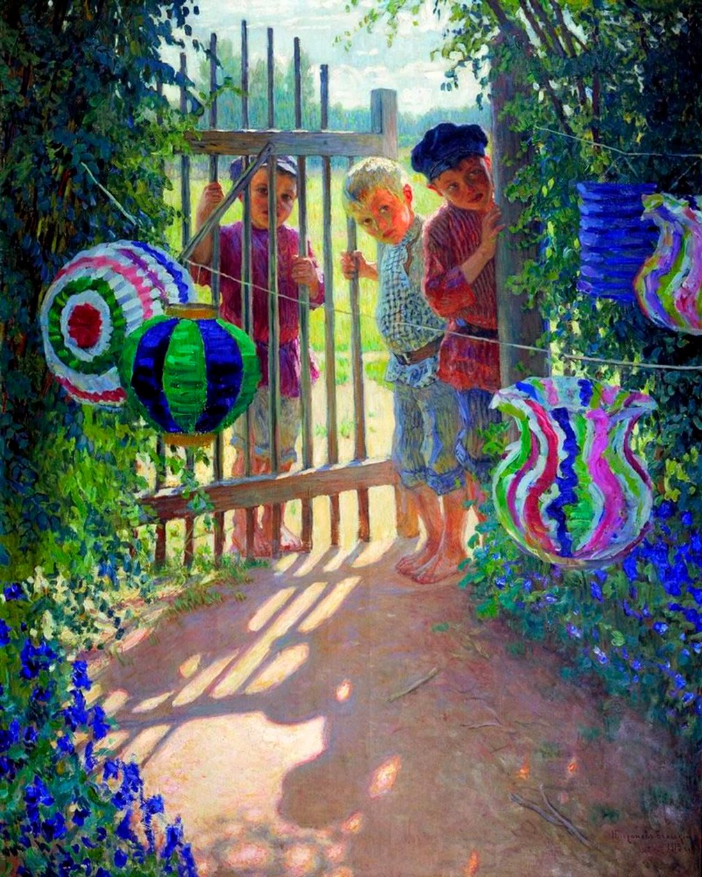 Goście”, 1913. autorstwa Nikolai Petrovich Bogdanov Belsky