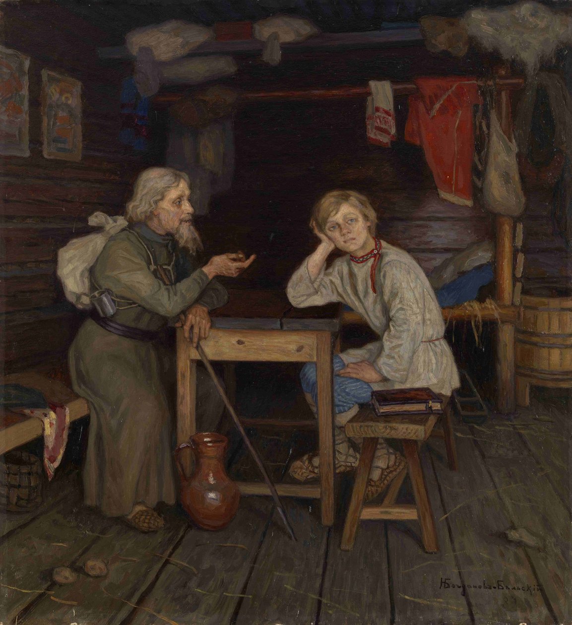 Młody mnich, 1889 autorstwa Nikolai Petrovich Bogdanov Belsky