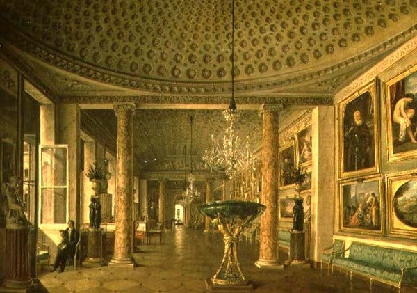 Galeria Obrazów w Pałacu Stroganowa w Petersburgu autorstwa Nikolai Stepanovich Nikitin