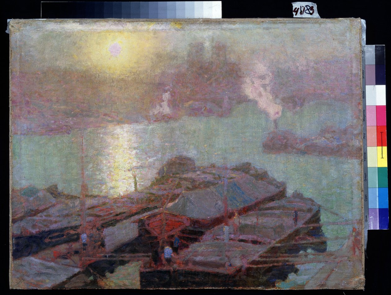Sekwana w Paryżu (Sekwana w Paryżu). Obraz Nikołaja Wasiljewicza Dosekina (1863-1935). Olej na płótnie, 48,2 x 63,7 cm autorstwa Nikolai Vasilyevich Dosekin