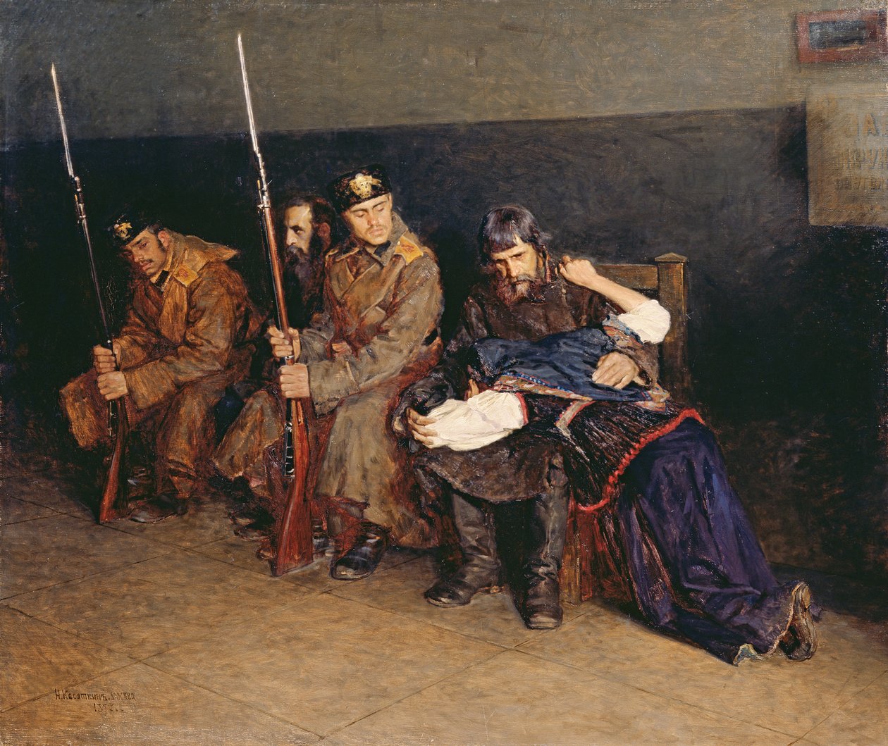 W Korytarzu Sądu Okręgowego, 1897 autorstwa Nikolaj Alekseevich Kasatkin