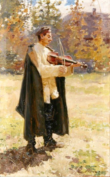 Skrzypek Żołnierz, 1897 autorstwa Nikolaj Alekseevich Kasatkin