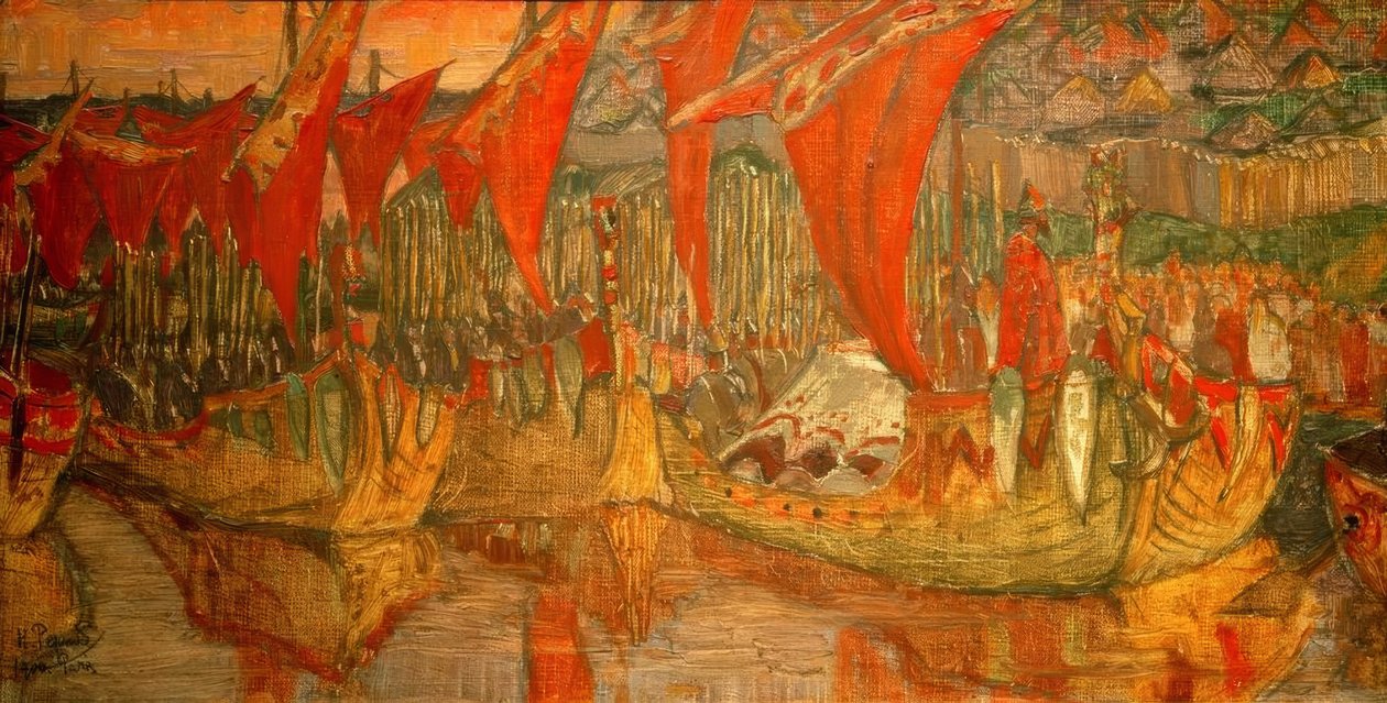 Podróż Władimira do Korsuny autorstwa Nikolai Konstantinowitsch Roerich