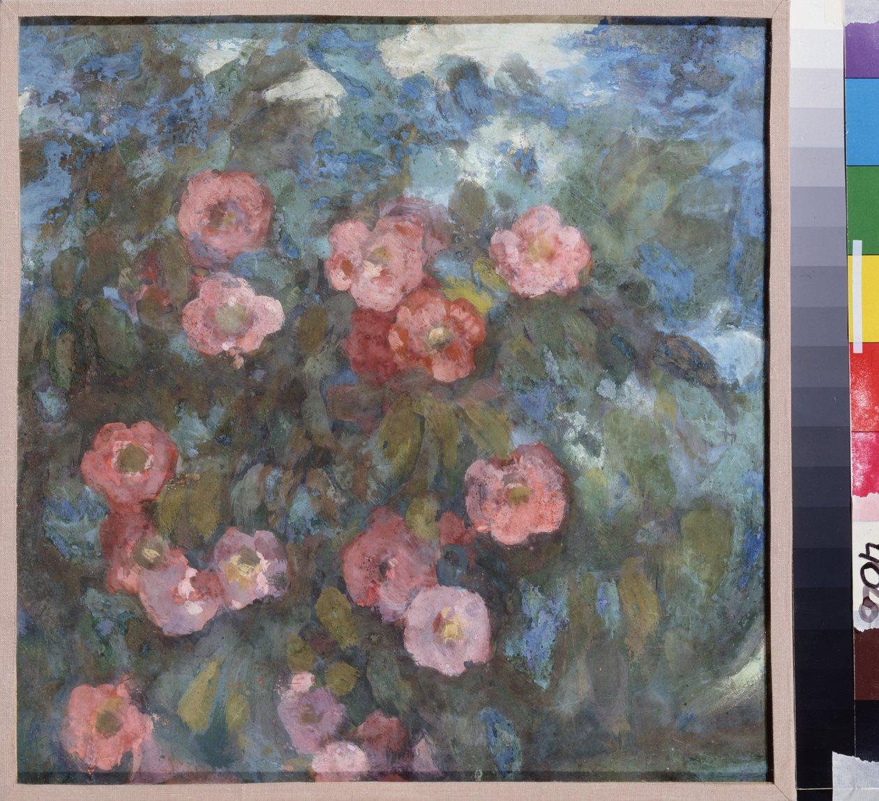 Bukiet kwiatów. Praca Nikołaja Nikołajewicza Sapunowa (Sapunowa) (1880-1912), tempera na tekturze, ok. 1910. Sztuka rosyjska, XX w., secesja. Państwowe Muzeum na Wolnym Powietrzu Rostów, Moskwa. autorstwa Nikolaj Nikolaevic Sapunov