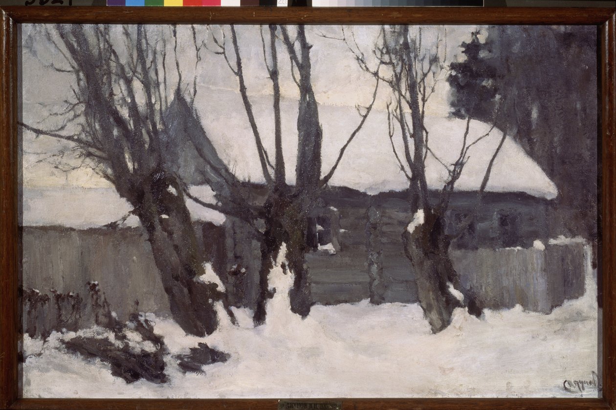 Hiver. Peinture de Nikolay Nikolevich Sapunov (Sapunov) (1880-1912), huile sir toile autorstwa Nikolaj Nikolaevic Sapunov