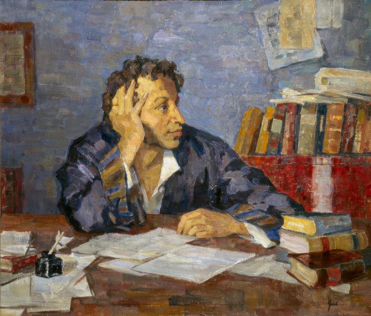 Portret poety Aleksandra S. Puszkina autorstwa Nikolaj Pawlowitsch Uljanow