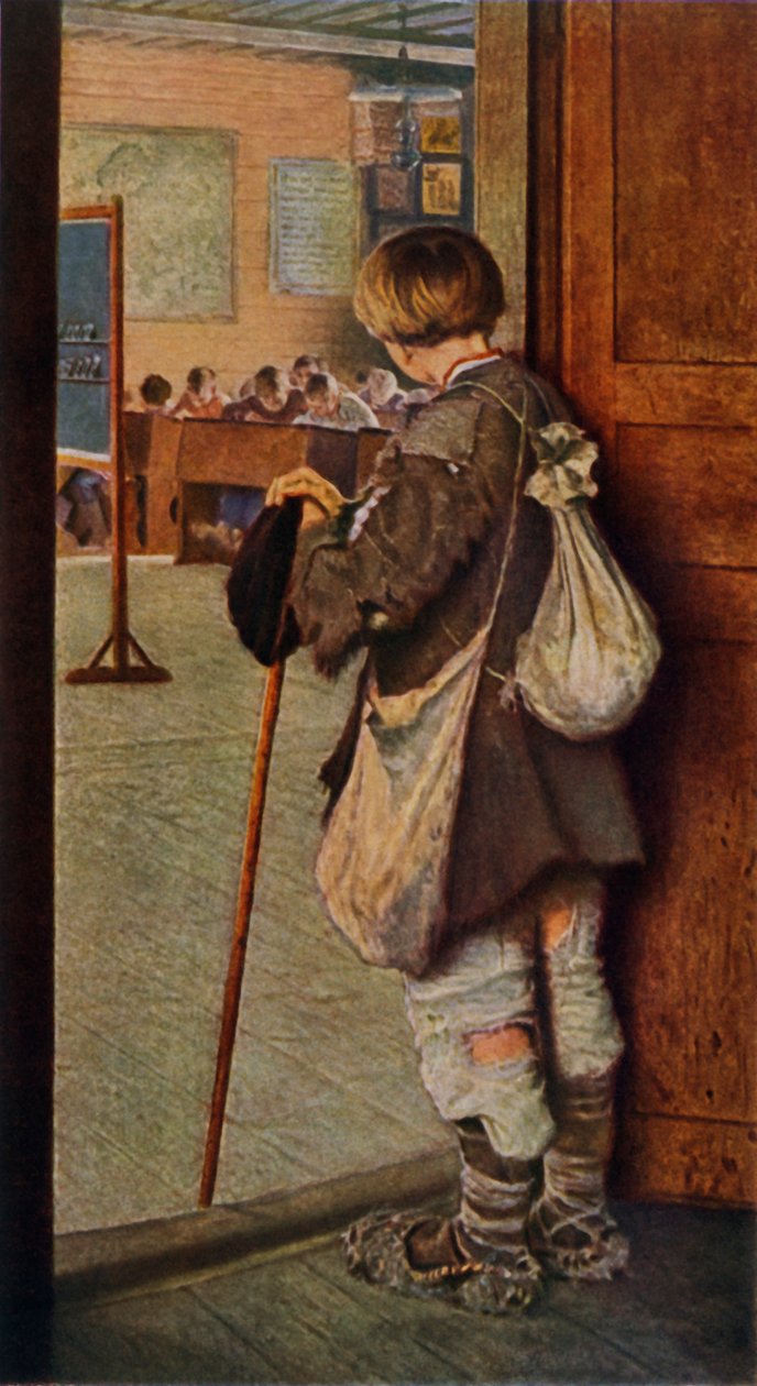 „Pod drzwiami szkoły”, 1897, 1965. autorstwa Nikolaj Petrovic Bogdanov Bel