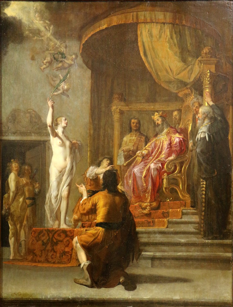 Zorobabel przed Dariuszem autorstwa Nikolaus Knüpfer