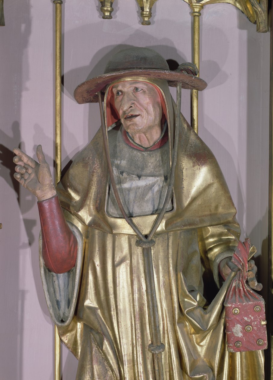 Ołtarz Isenheim, św. Hieronima, fragment św. Hieronima, ok. 1490 farba na drewnie autorstwa Nikolaus Hagenauer