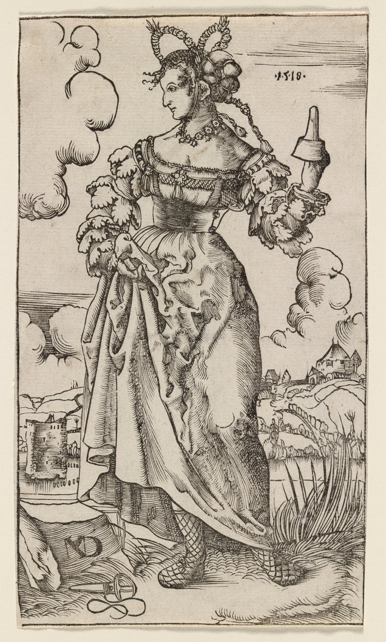Mądre i głupie dziewice: piąta głupia dziewica, 1518. autorstwa Nikolaus Manuel Deutsch