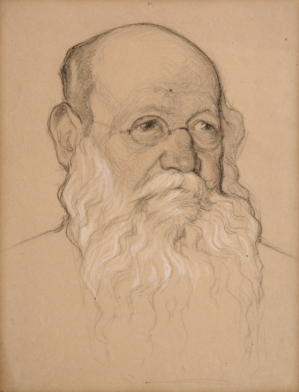 Piotr Kropotkin, 1920-21 (kreda na papierze) autorstwa Nikolay 1873 1932 Andreyev