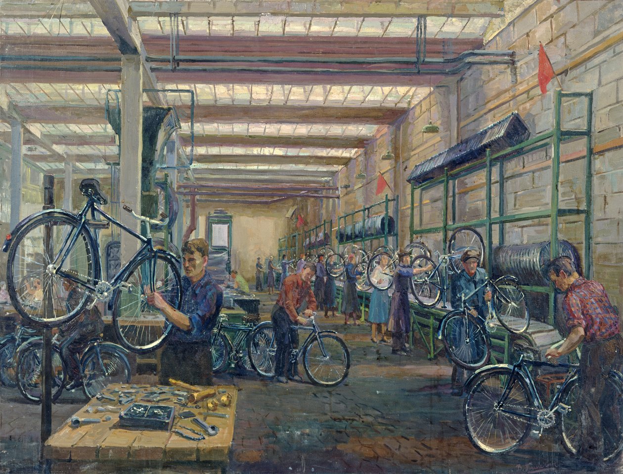Prace cyklu moskiewskiego, ok. 1930 autorstwa Nikolay Vassilyevich Pinegin