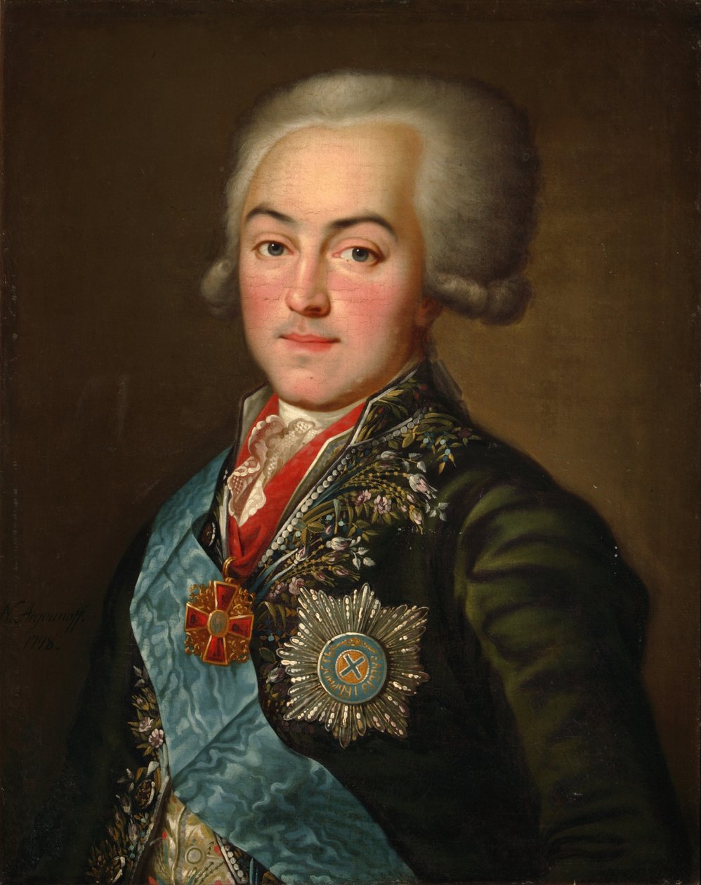 Portret hrabiego Nikołaja Pietrowicza Szeremietiewa 1751-1809, 1798 autorstwa Nikolay Ivanovich Argunov
