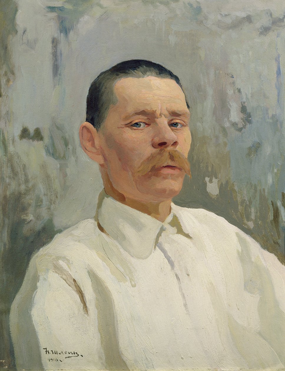 Portret Maksyma Gorkiego (1868-1939) 1910 (olej na płótnie) autorstwa Nikolay Pavlovich Shlein