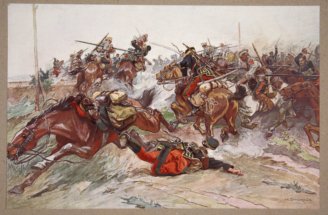 Bitwa pod Wafangou autorstwa Nikolai Semyonovich Samokish