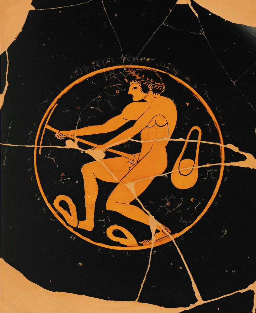 Sportowiec z kijem i procą ... autorstwa Nikosthenes
