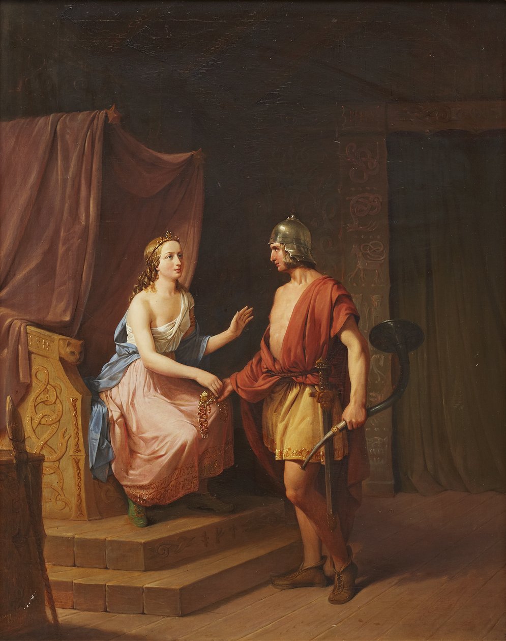 Heimdal zwraca Brisingamen do Freya autorstwa Nils Andersson