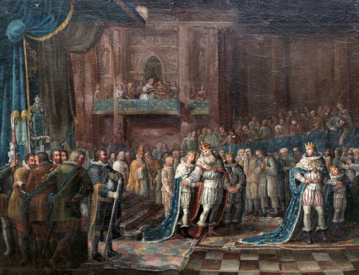 Gustav wygłasza pożegnalne przemówienie do osiedli autorstwa Nils Hagelberg