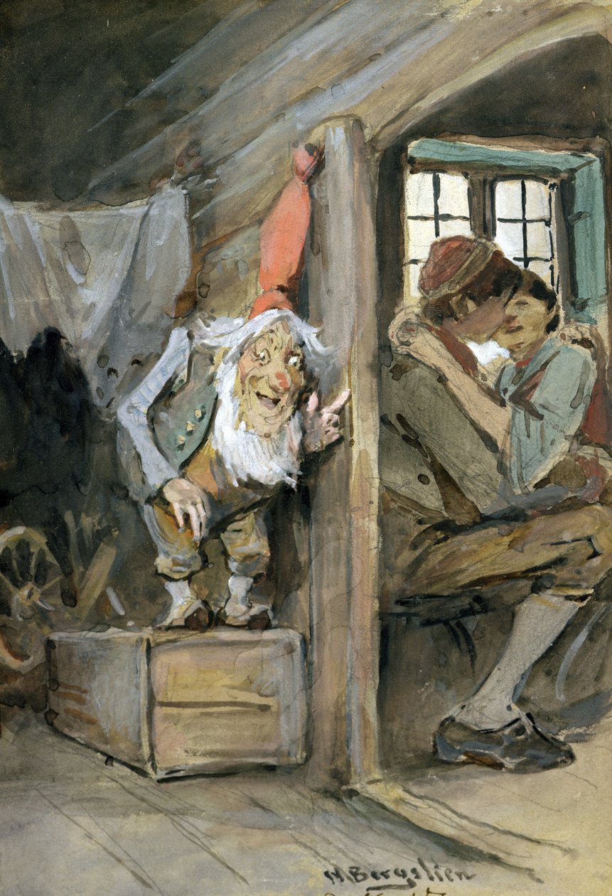 Be Lurking (akwarela na papierze) autorstwa Nils Bergslien