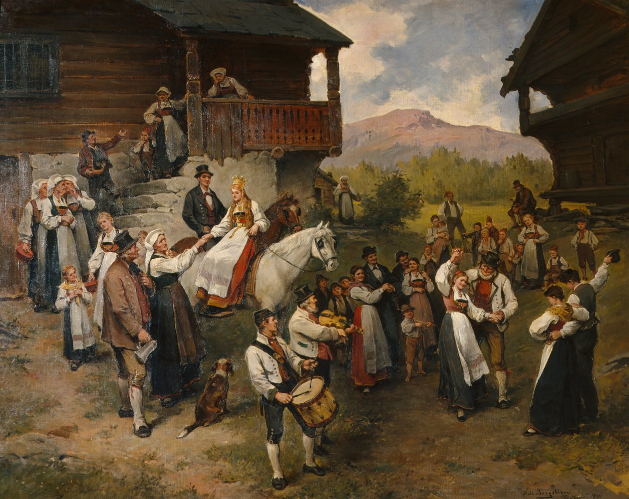 Ślub rolników w Eidsfjord autorstwa Nils Bergslien