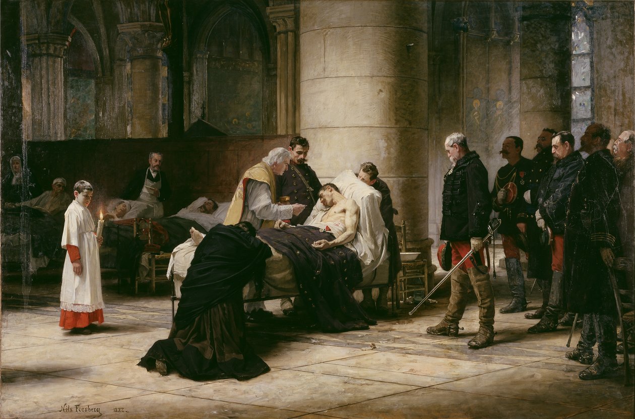 Śmierć bohatera, 1888 autorstwa Nils Forsberg the Elder