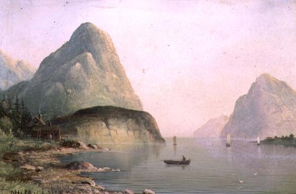 Scena fiordowa autorstwa Nils Hans Christiansen