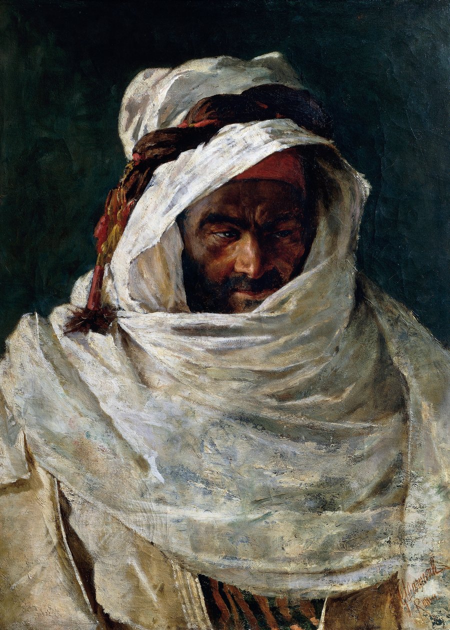 Głowa Araba, obraz Nino Carnevalego (1849-po 1912) autorstwa Nino Carnevali