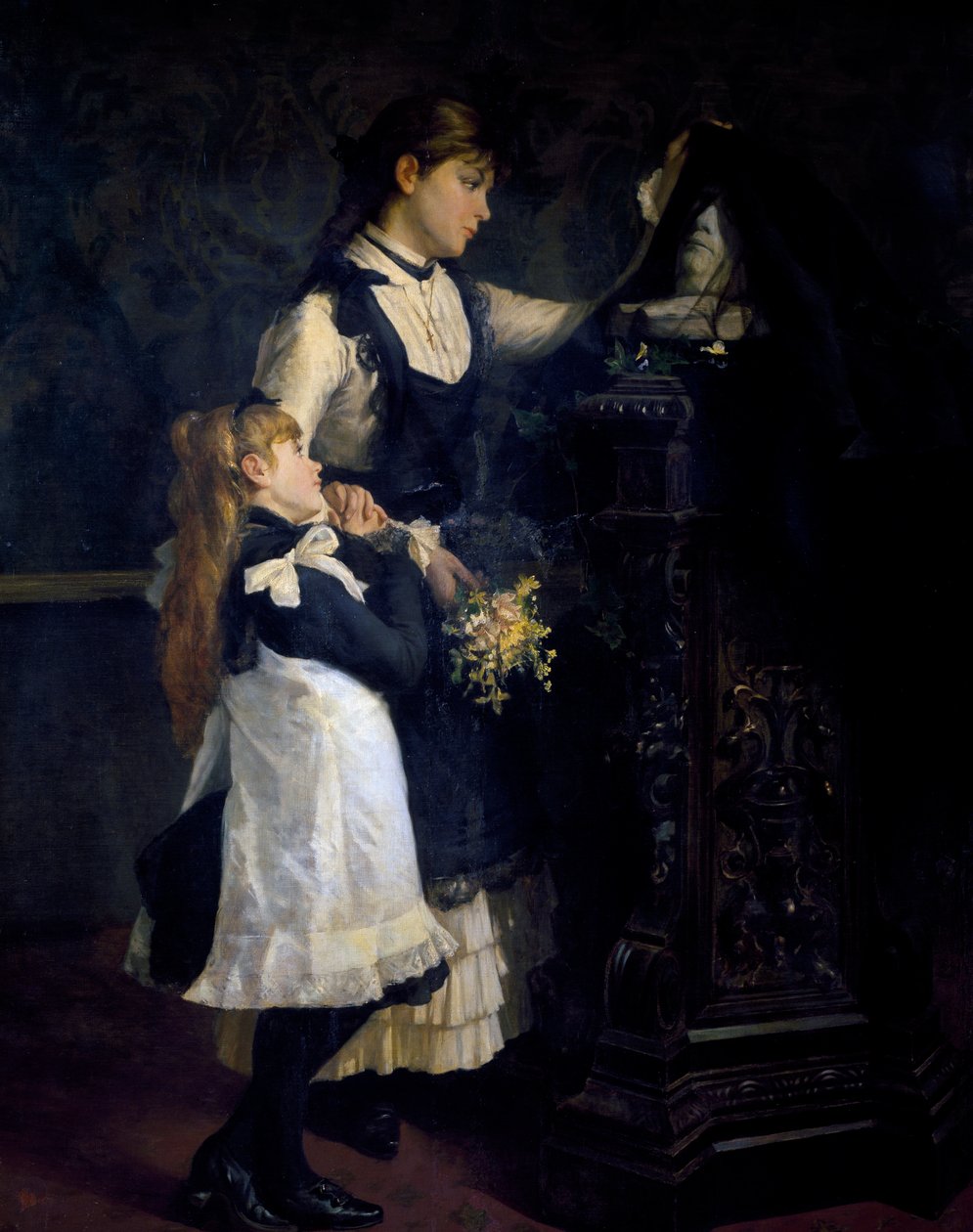 Sieroty, obraz Nino Carnevali (1849-po 1912) autorstwa Nino Carnevali