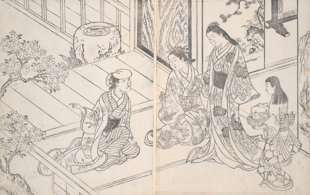 Scena domowa autorstwa Nishikawa Sukenobu
