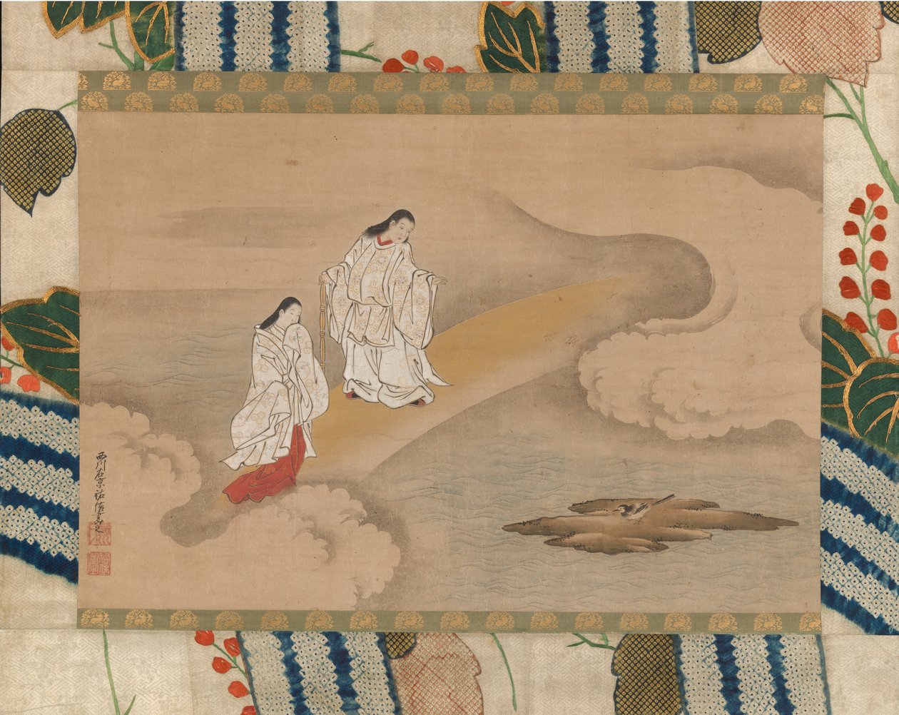 Bóg Izanagi i Bogini Izanami, XVIII wiek. autorstwa Nishikawa Sukenobu