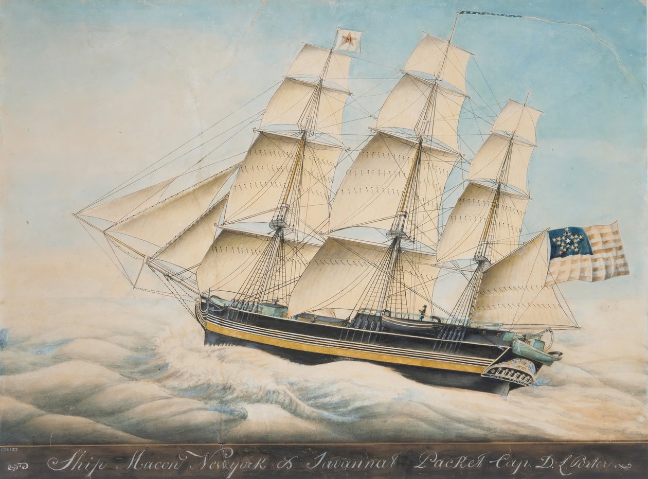 Statek Macon, 1828-35. autorstwa Nivelet
