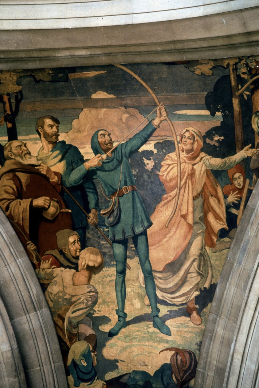 Robin Hood i jego kochanka Mariam autorstwa Noel Denholm Davies